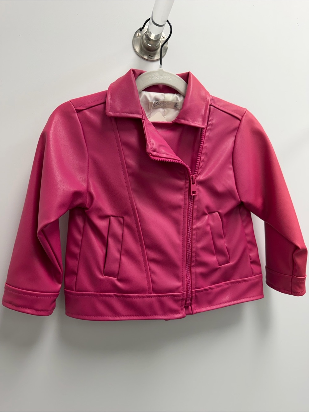 Barbie Bright Pink Faux Leather Jacket
